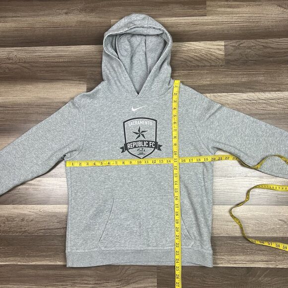 Y2K Nike Center Swoosh Sacramento Republic FC Soccer Hoodie Youth XL Men’s S/M - Picture 3 of 9